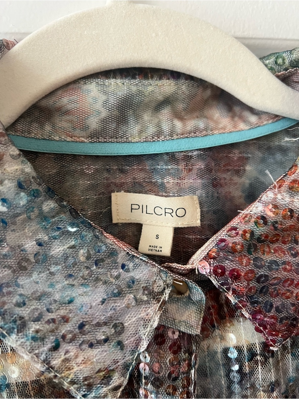 Pilcro Multi-Color Sequin Button-Up - Picture 4 of 4